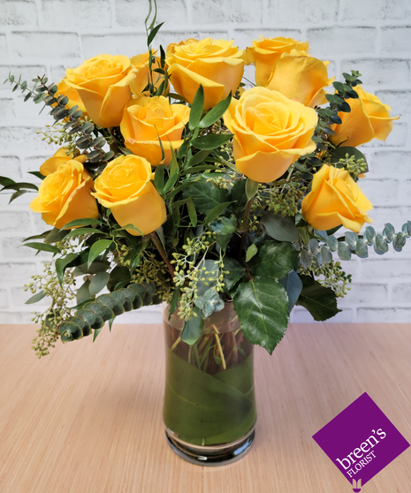 A Dozen Yellow Roses - Houston's Go-to Florist | Breen's Florist