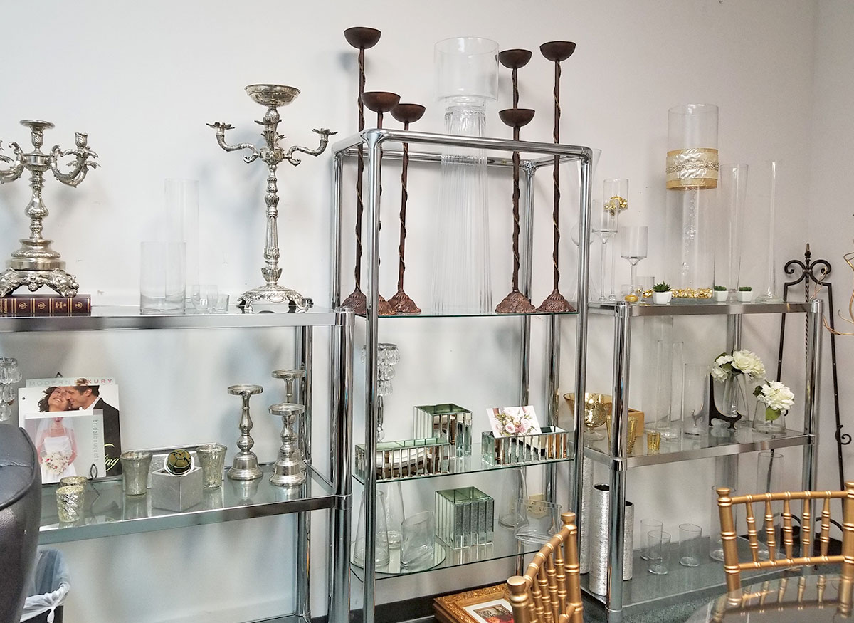 Just a selection of the lovely candlesticks and decorations available in our showroom